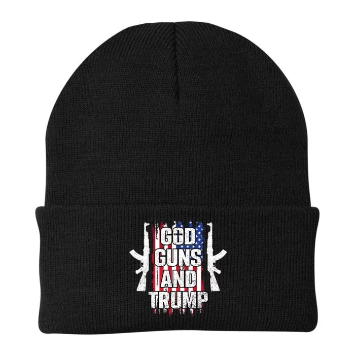 God Guns And Trump 2024 Knit Cap Winter Beanie