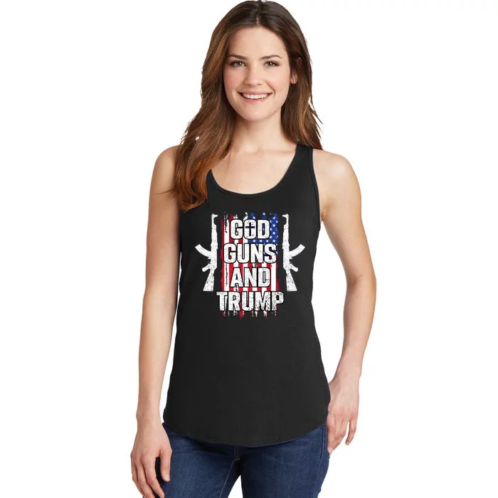 God Guns And Trump 2024 Ladies Essential Tank