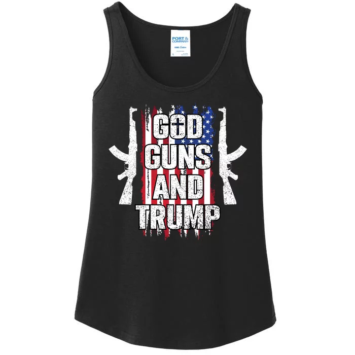 God Guns And Trump 2024 Ladies Essential Tank