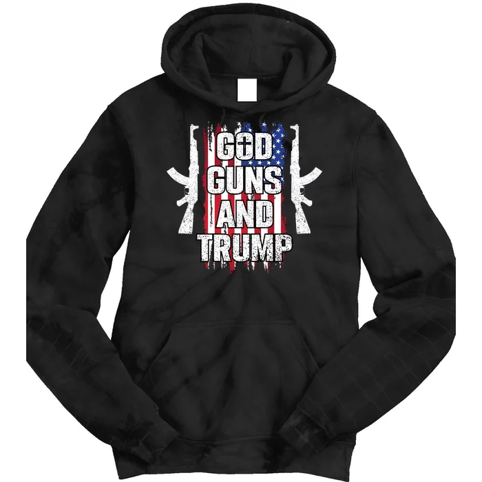 God Guns And Trump 2024 Tie Dye Hoodie