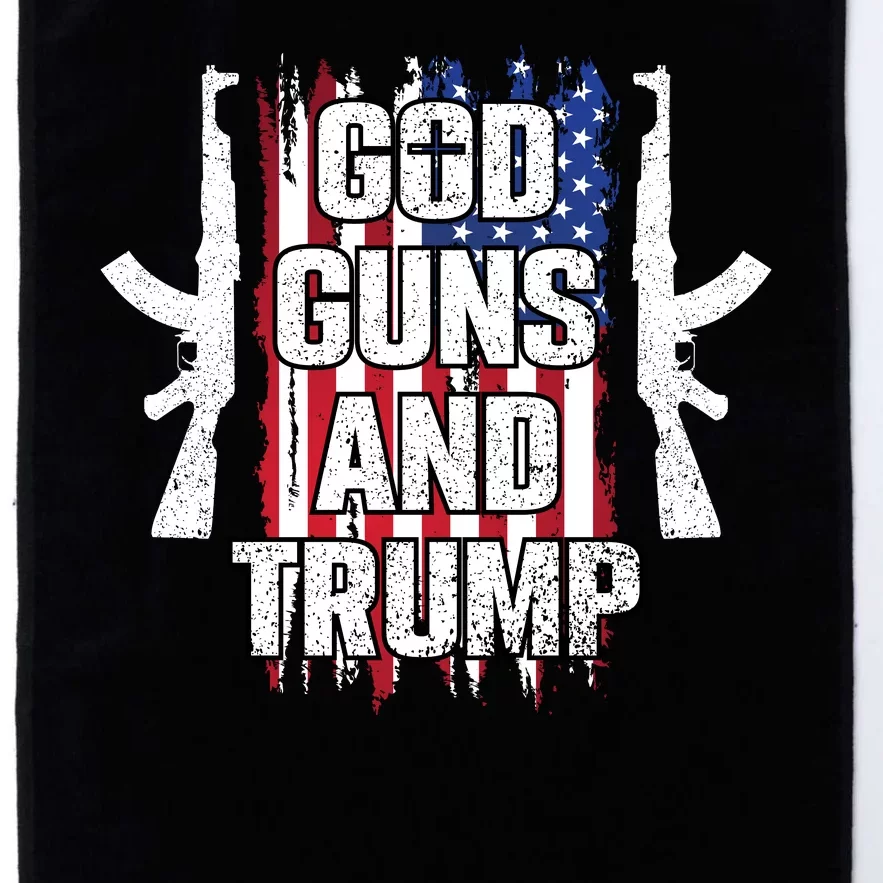 God Guns And Trump 2024 Platinum Collection Golf Towel