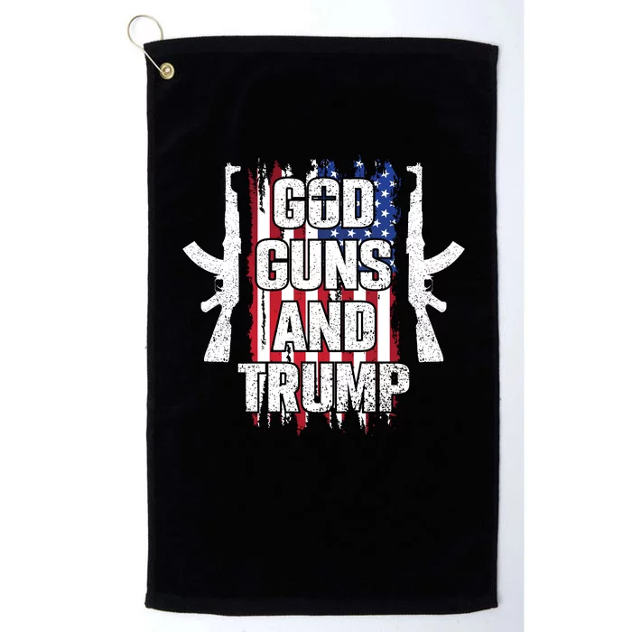 God Guns And Trump 2024 Platinum Collection Golf Towel