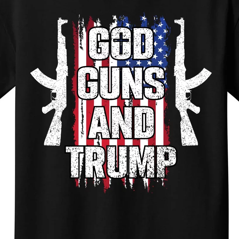 God Guns And Trump 2024 Kids T-Shirt