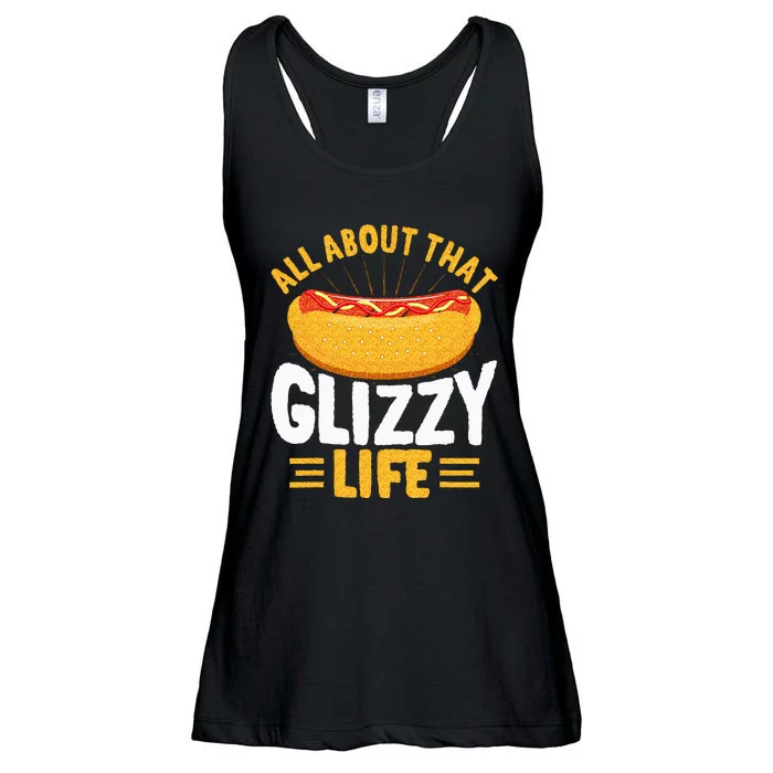 Glizzy Gobbler All About That Glizzy Life Hot Dog Ladies Essential Flowy Tank