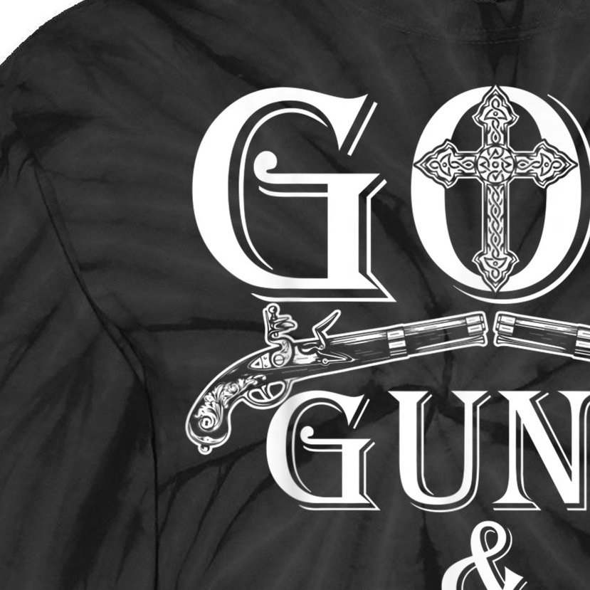 God Guns And Trump Tie-Dye Long Sleeve Shirt