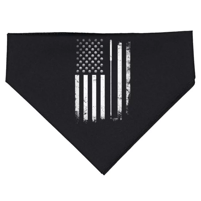 Golf Golfer American Flag Golf Flat USA-Made Doggie Bandana