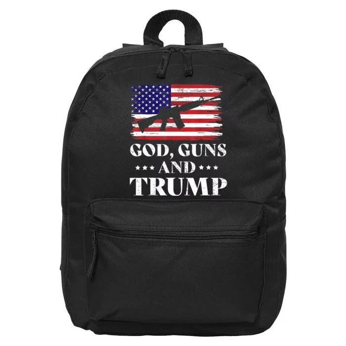 God Guns And Trump Gift For Donald Trump Supporters On President's Day 16 in Basic Backpack