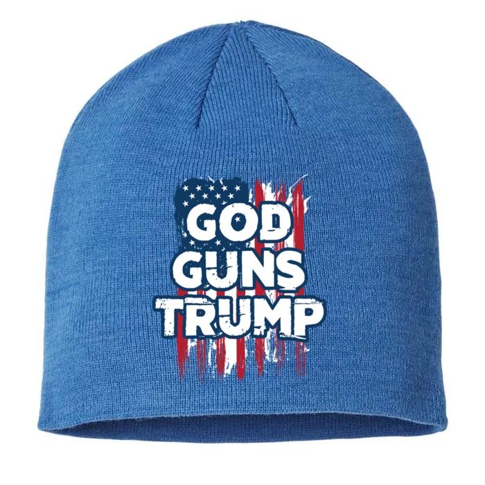 God Guns And Trump 2020 American Flag Cute Gift 8 1/2in Sustainable Knit Beanie