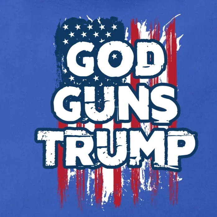 God Guns And Trump 2020 American Flag Cute Gift Zip Tote Bag