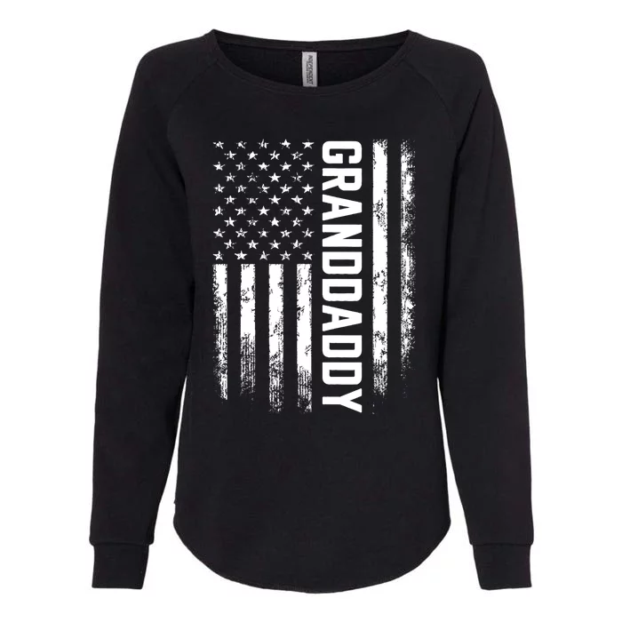 Granddaddy Gift America Flag Gift For Father's Day Womens California Wash Sweatshirt