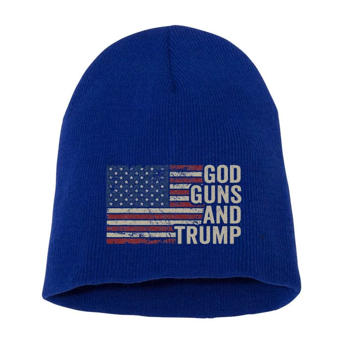 God Guns And Trump Short Acrylic Beanie