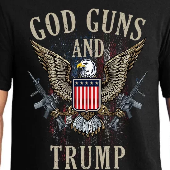 God Guns And Trump 2nd Adt Flag Ar15 American Flag Pajama Set