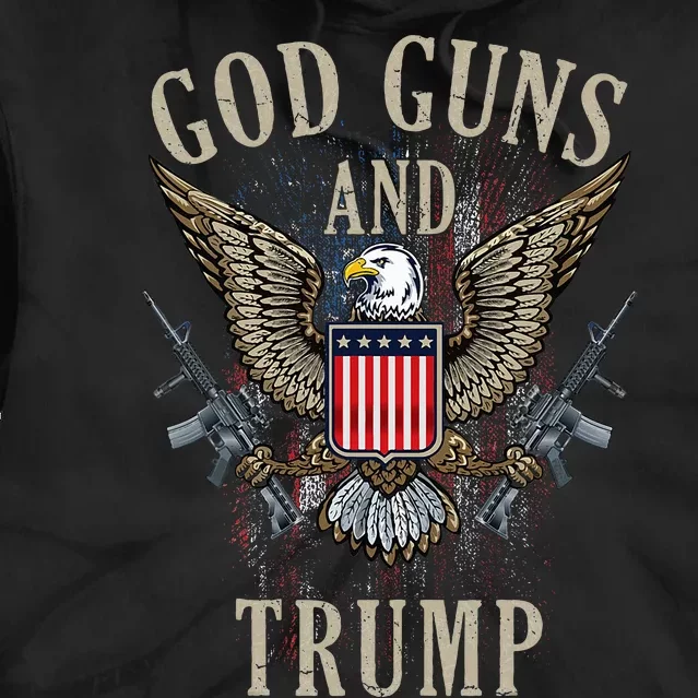 God Guns And Trump 2nd Adt Flag Ar15 American Flag Tie Dye Hoodie