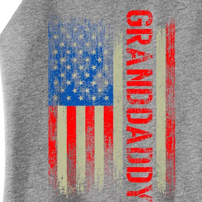 Granddaddy Gift America Flag Gift For Father's Day Funny Women’s Perfect Tri Rocker Tank