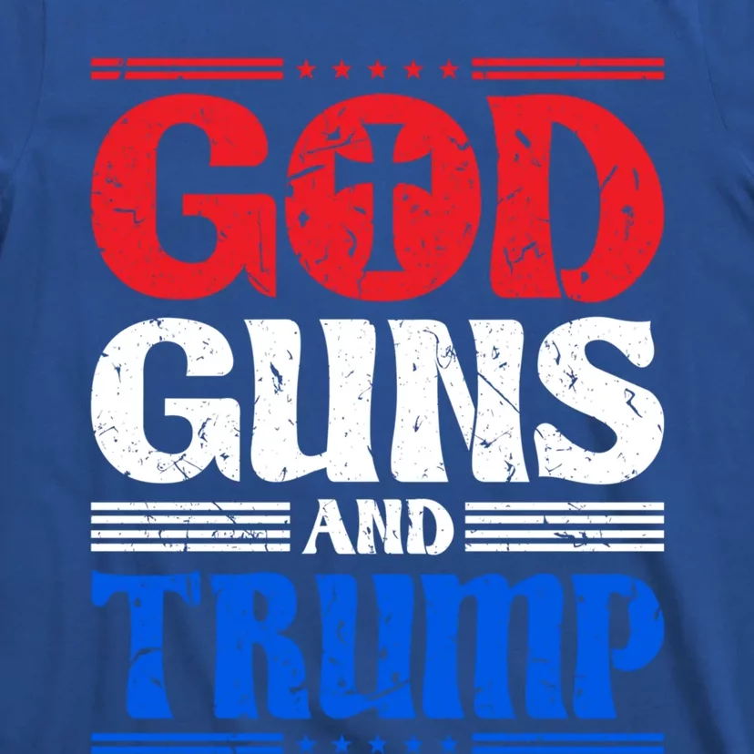 God Guns And Trump American Flag Patriot Meaningful Gift T-Shirt