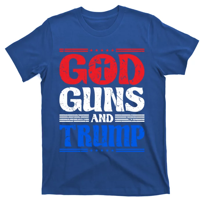 God Guns And Trump American Flag Patriot Meaningful Gift T-Shirt