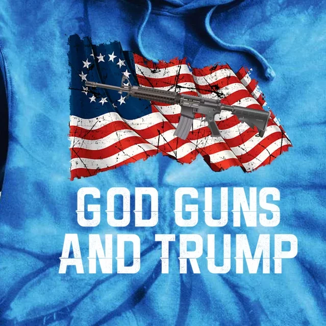 God Guns And Trump Gift 2nd Adt Trump Gift Tie Dye Hoodie