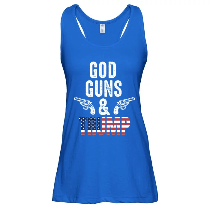 God Guns And Trump Republican Support Merica Gift Ladies Essential Flowy Tank