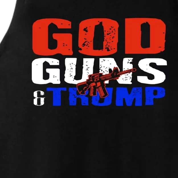 God Guns And Trump 2nd Adt Trump Supporters Meaningful Gift Ladies Tri-Blend Wicking Tank