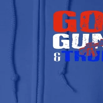 God Guns And Trump 2nd Adt Trump Supporters Meaningful Gift Full Zip Hoodie