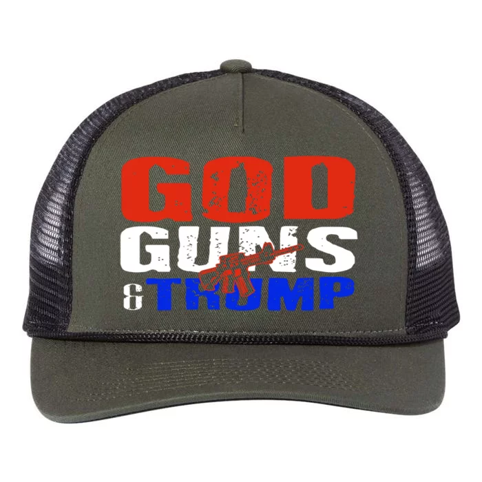 God Guns And Trump 2nd Adt Trump Supporters Meaningful Gift Retro Rope Trucker Hat Cap