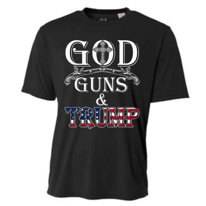 God Guns And Trump 2nd Amendment Trump 45 Cooling Performance Crew T-Shirt