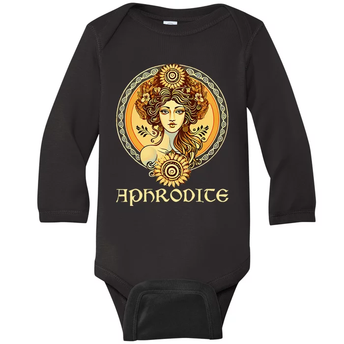 Greek Goddess Aphrodite Love And Beauty Ancient Greece Baby Long Sleeve Bodysuit