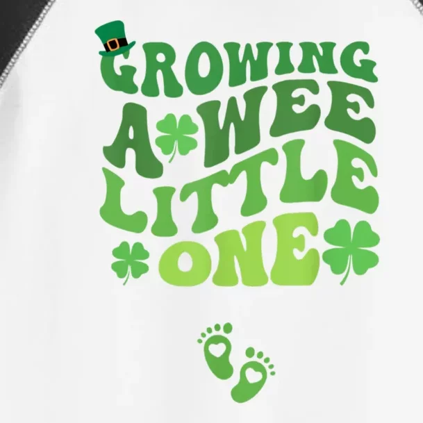 Groovy Growing A Wee Little One Pregnancy St Patricks Day Toddler Fine Jersey T-Shirt