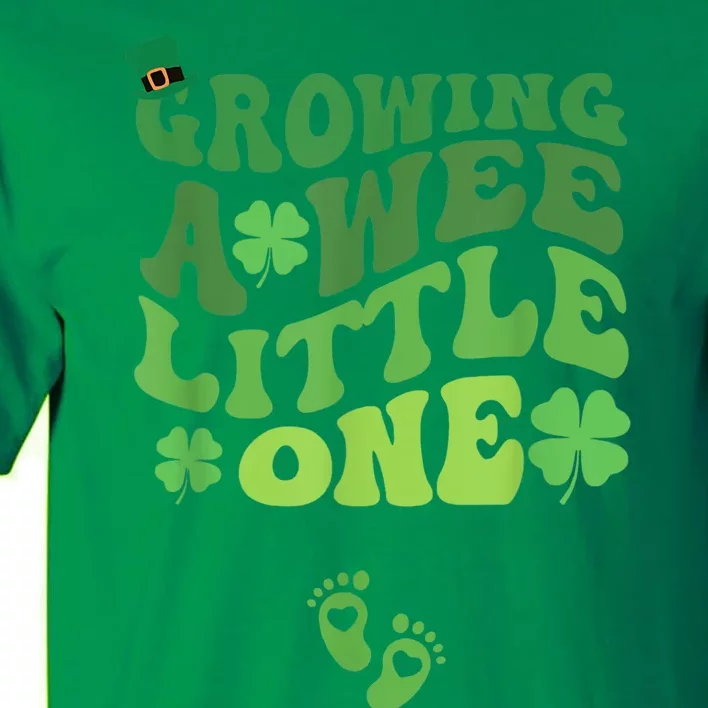 Groovy Growing A Wee Little One Pregnancy St Patricks Day Tall T-Shirt