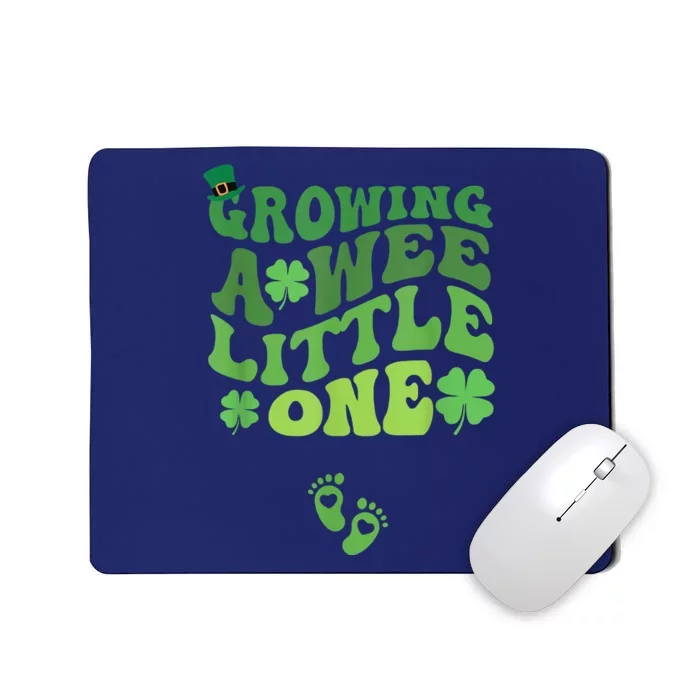 Groovy Growing A Wee Little One Pregnancy St Patricks Day Mousepad