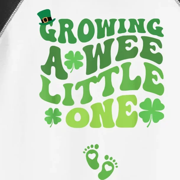 Groovy Growing A Wee Little One Pregnancy St Patricks Day Toddler Fine Jersey T-Shirt