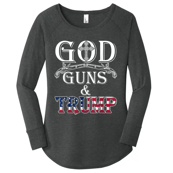 God Guns And Trump Shirt 2nd Amendment Women's Perfect Tri Tunic Long Sleeve Shirt