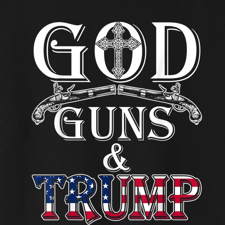 God Guns And Trump Shirt 2nd Amendment Women's Crop Top Tee