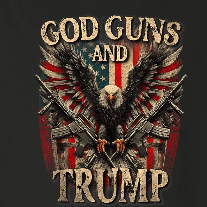 God Guns And Trump 2nd Amendment Flag Eagle American Flag Toddler Long Sleeve Shirt