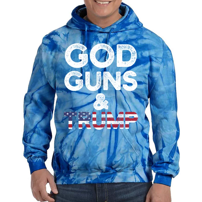 God Guns And Trump Cute Gift 2nd Amendment Pro Gun Meaningful Gift Tie Dye Hoodie