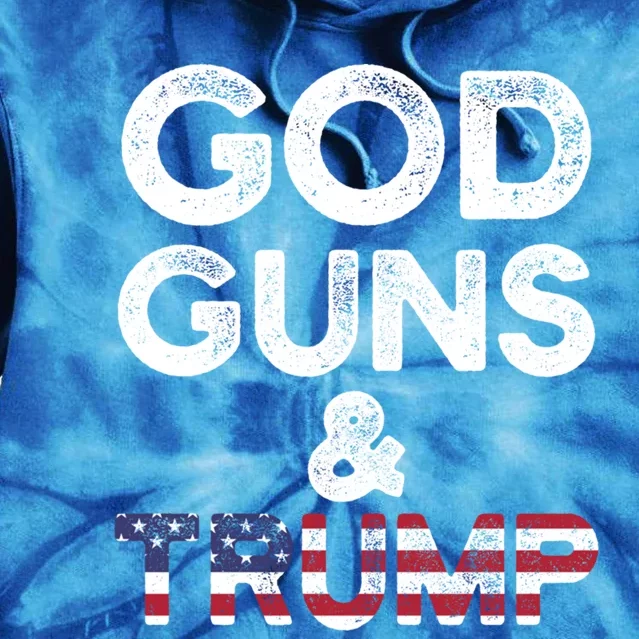 God Guns And Trump Cute Gift 2nd Amendment Pro Gun Meaningful Gift Tie Dye Hoodie