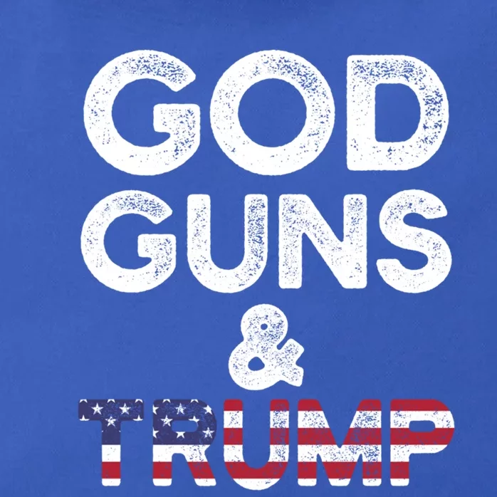 God Guns And Trump Cute Gift 2nd Amendment Pro Gun Meaningful Gift Zip Tote Bag