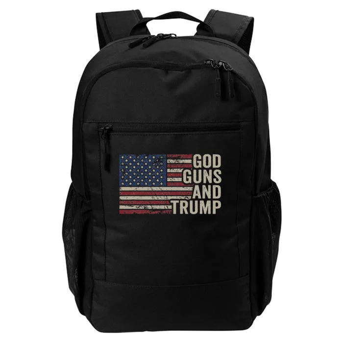 God Guns And Trump Pro God Gun Republican Usa Flag Daily Commute Backpack