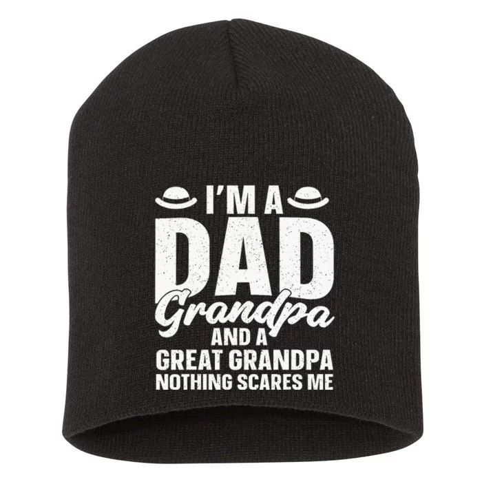 Great Grandpa Art For Great Grandfather Day Short Acrylic Beanie