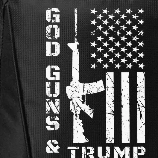 God Guns And Trump 2nd Amendment Flag AR15 City Backpack