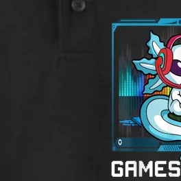 Gamesolotl Gamer Axolotl Playing Video Games Boys Girls Dry Zone Grid Performance Polo