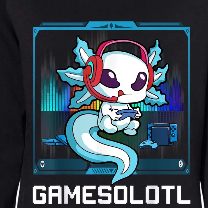 Gamesolotl Gamer Axolotl Playing Video Games Boys Girls Womens California Wash Sweatshirt