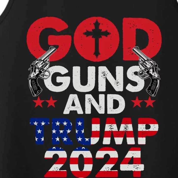 God Guns And Trump 2024 President Performance Tank