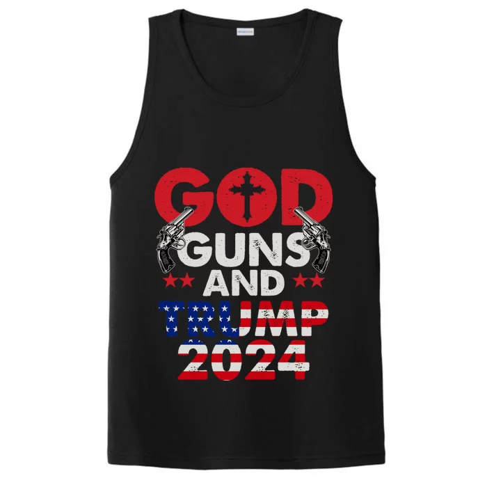 God Guns And Trump 2024 President Performance Tank