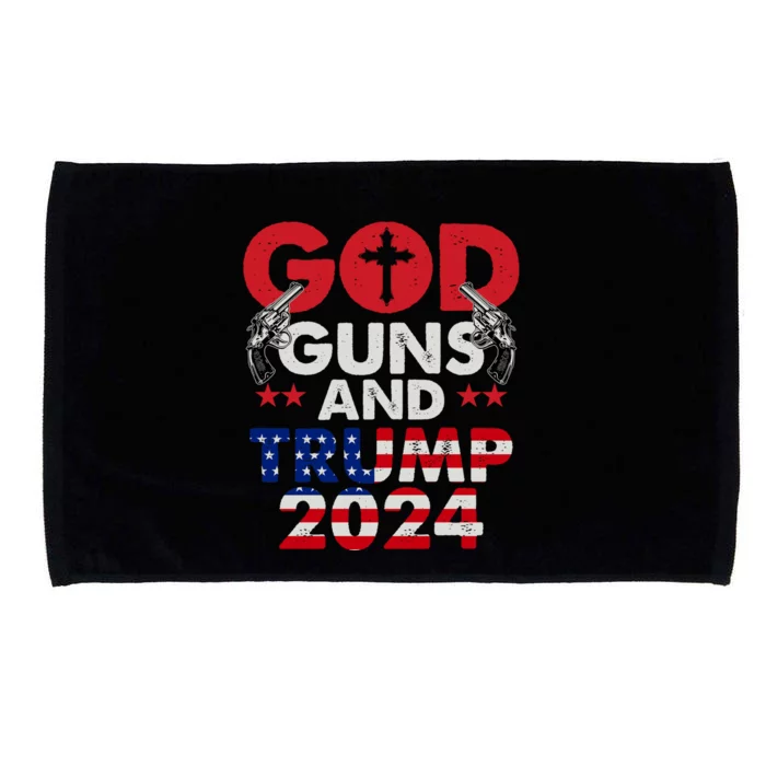 God Guns And Trump 2024 President Microfiber Hand Towel