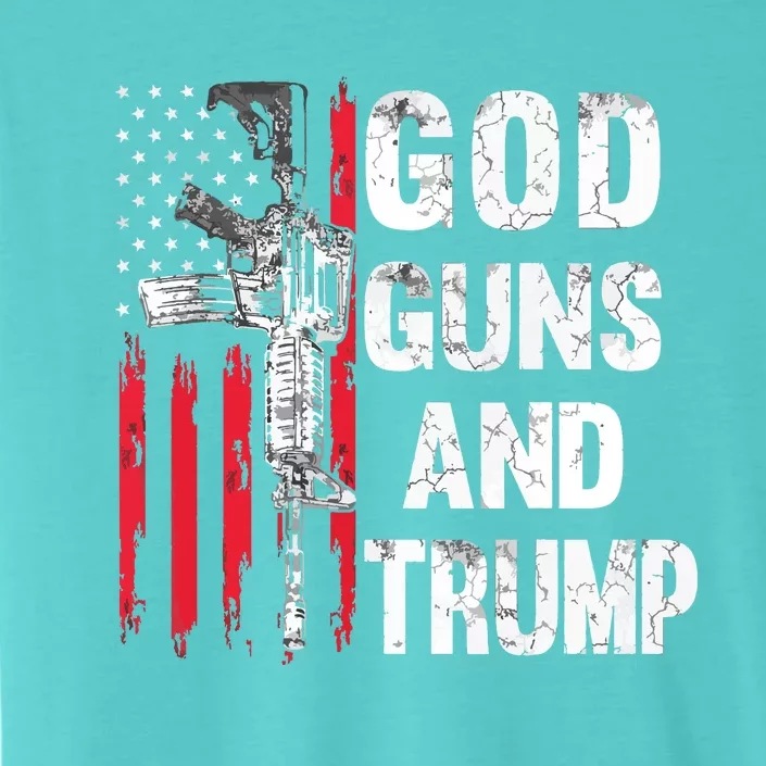 God Guns And Trump 2nd Amendment Flag Ar15 American Flag ChromaSoft Performance T-Shirt