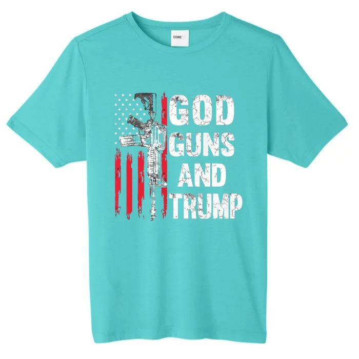 God Guns And Trump 2nd Amendment Flag Ar15 American Flag ChromaSoft Performance T-Shirt