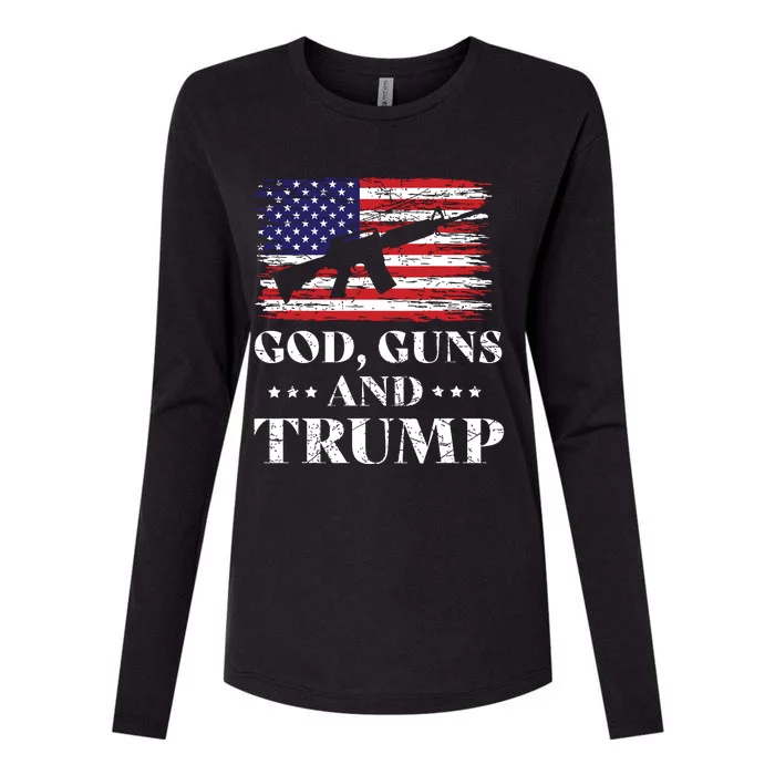 God Guns And Trump Donald Trump For President 2020 Womens Cotton Relaxed Long Sleeve T-Shirt