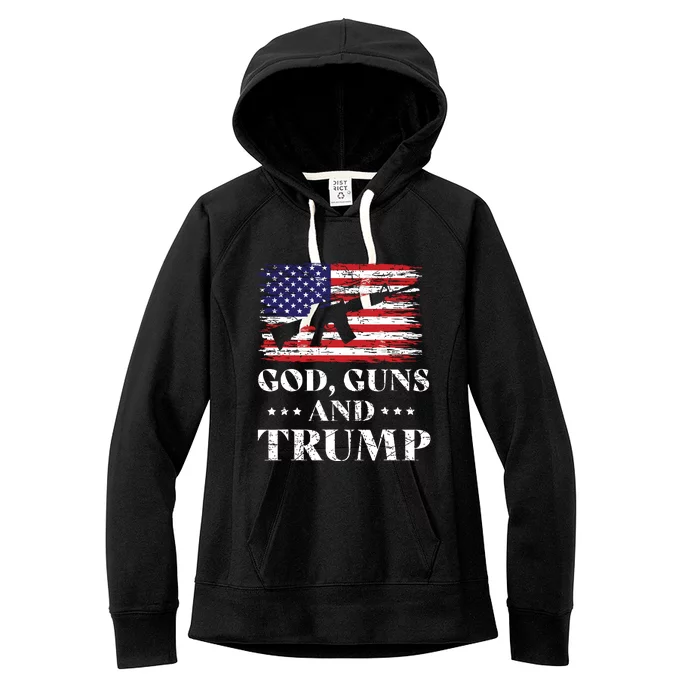 God Guns And Trump Donald Trump For President 2020 Women's Fleece Hoodie