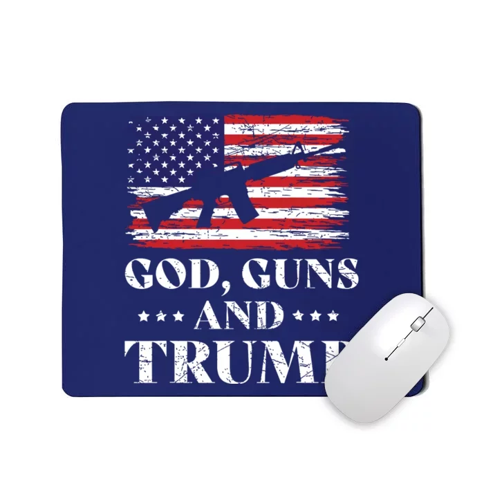 God Guns And Trump Donald Trump For President 2020 Mousepad